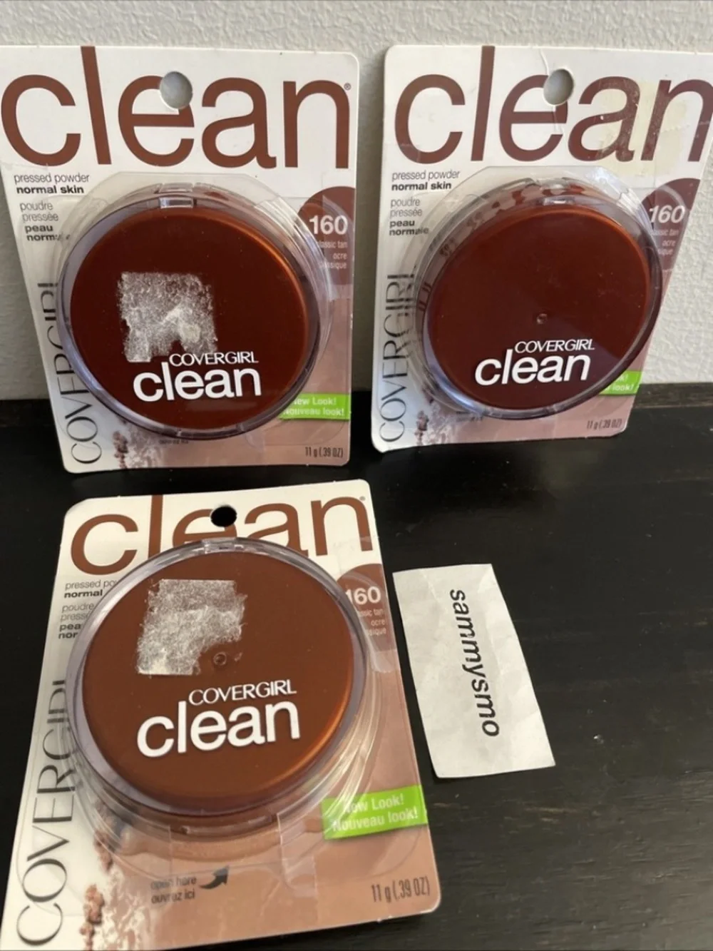 CoverGirl Clean Pressed Powder 160 Classic Tan 0.39 oz., x3